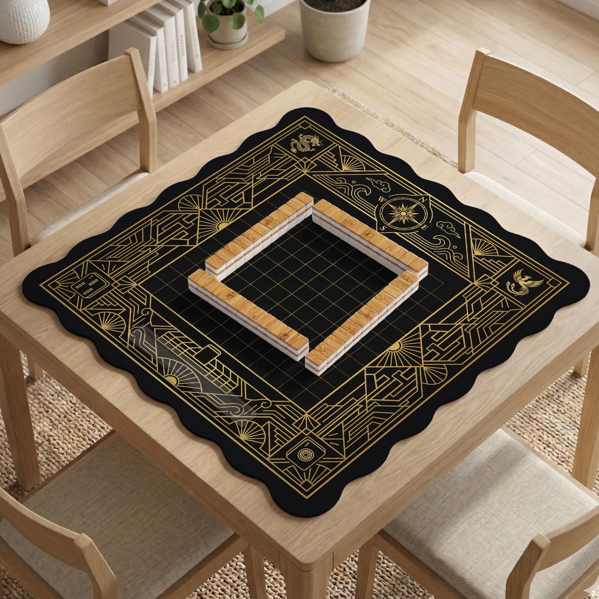 Black Gold Mahjong Mat image 4