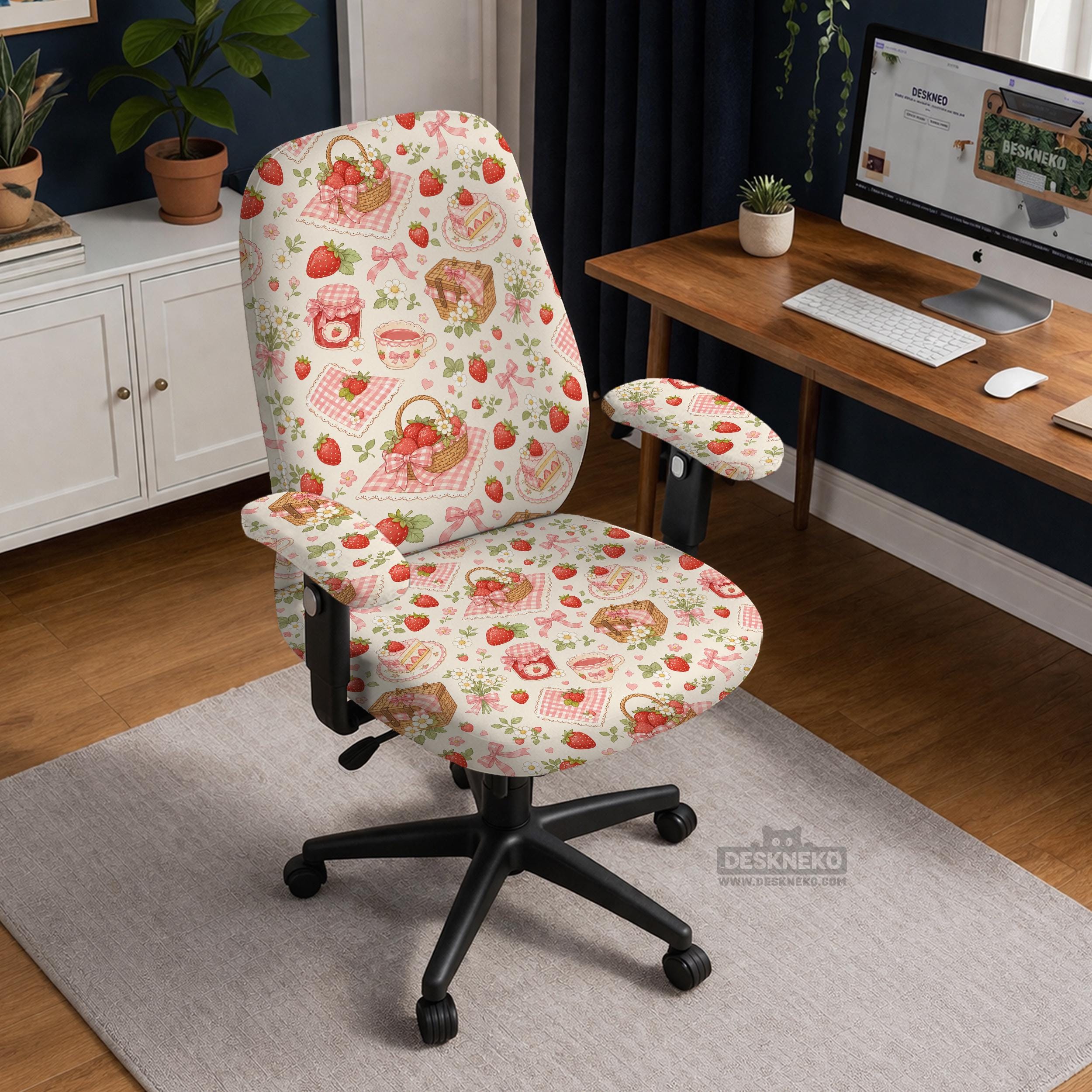 Kawaii Strawberry Chair Cover image 2