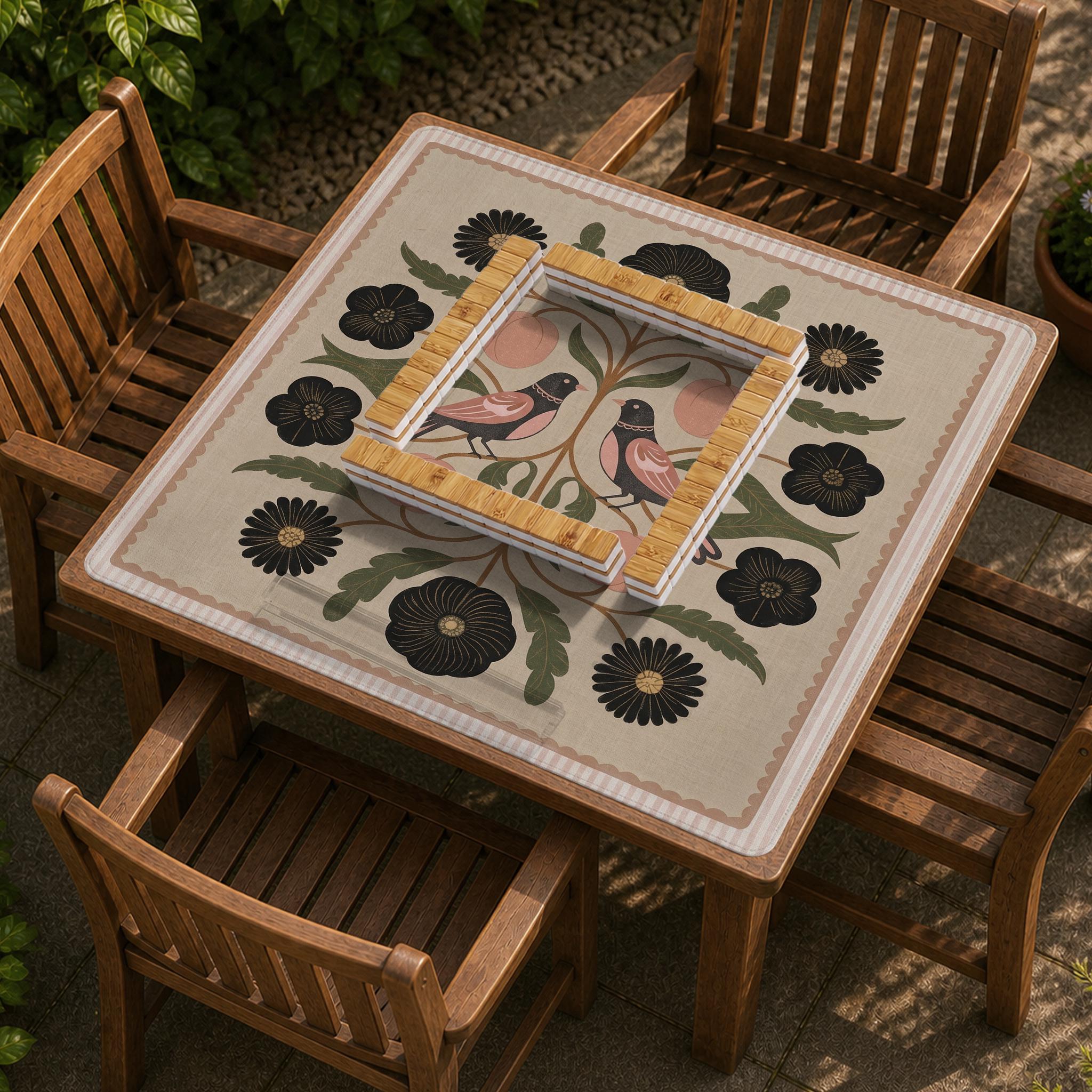 Floral Bird Mahjong Mat image 3