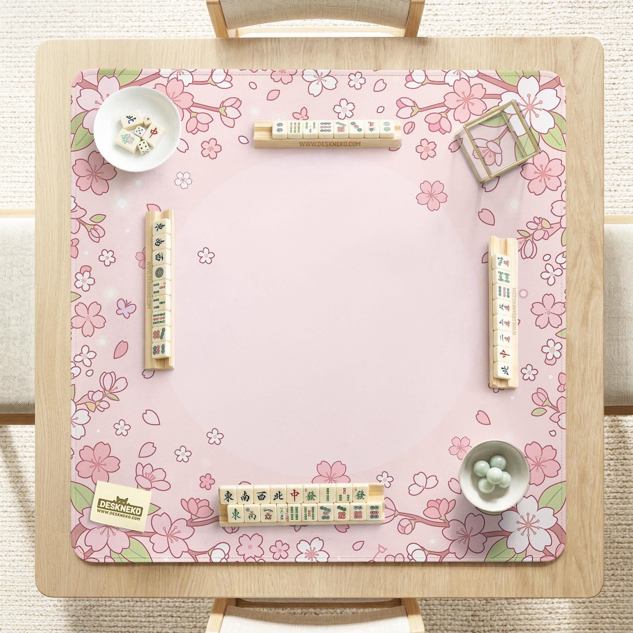 Pink Sakura Mahjong Mat image 2
