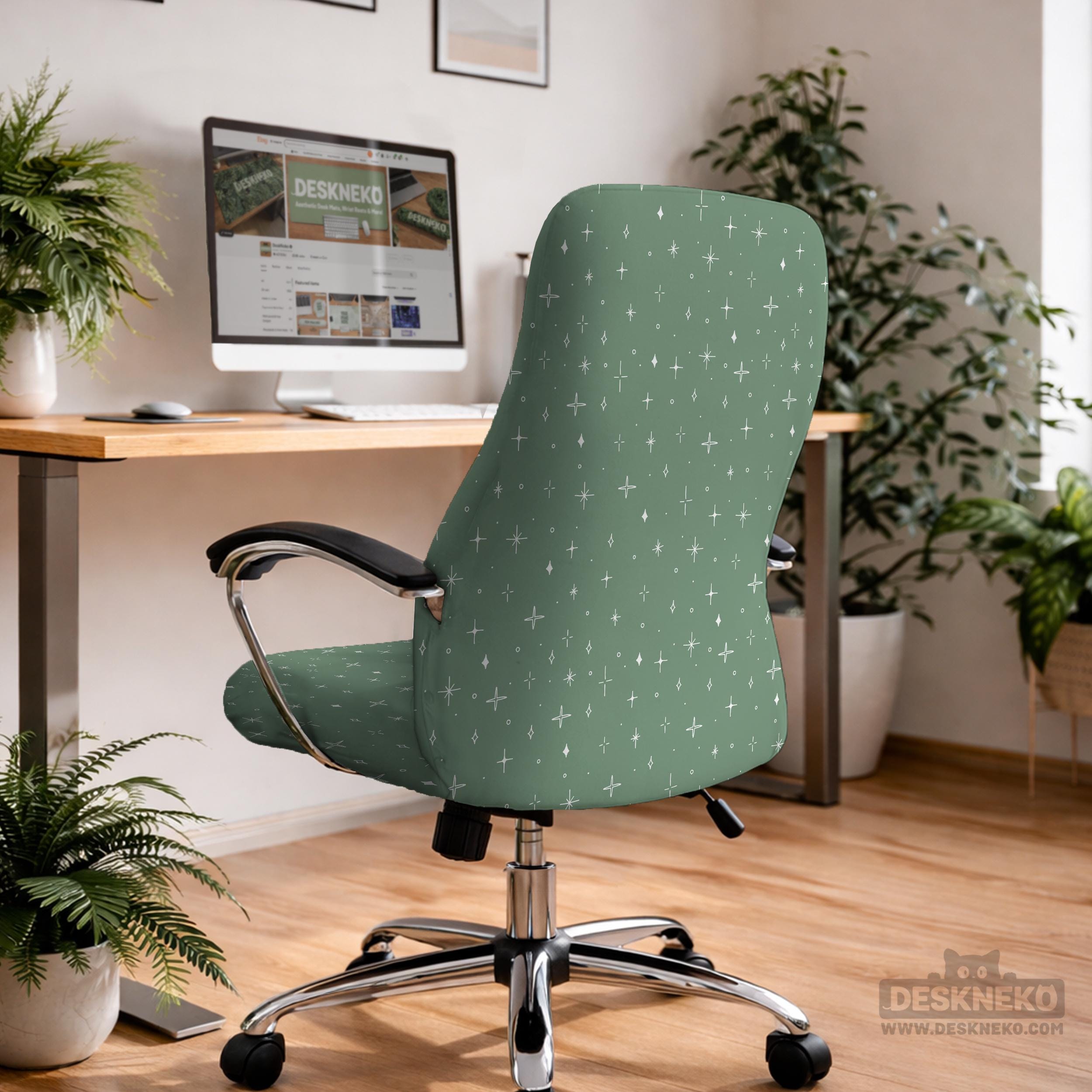 Sage Green Star Chair Cover image 4
