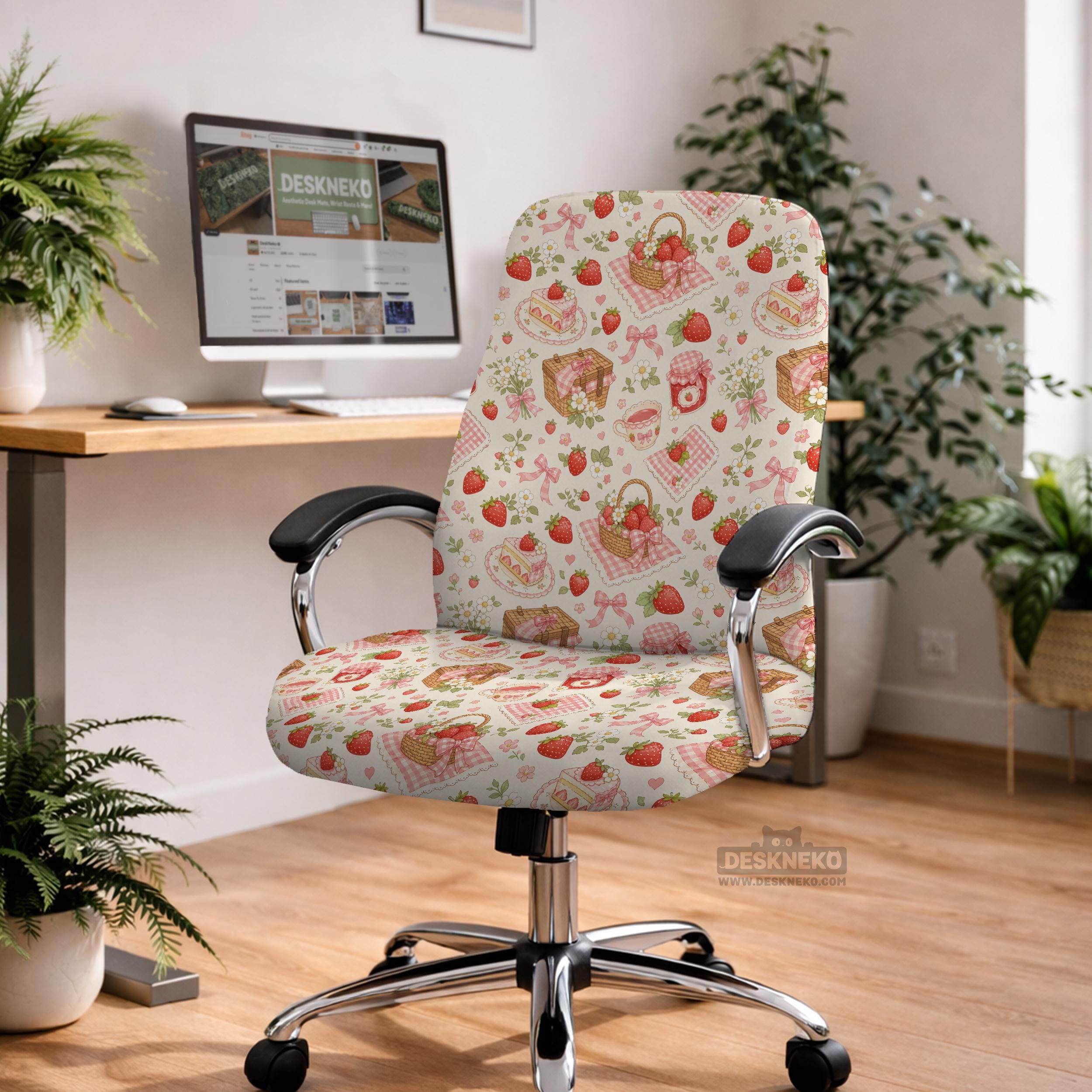 Kawaii Strawberry Chair Cover image 4