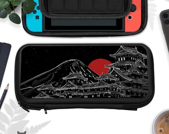 Japanese Case for Nintendo Switch, Red and Black Art, Lite Oled