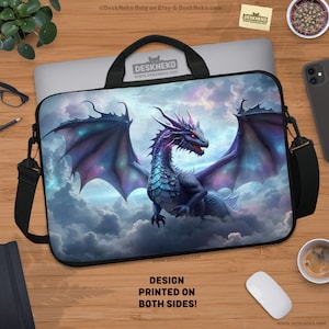 Ice Dragon Laptop Sleeve, Computer Bag for men, dnd mtg fantasy, Magic landscape cover for ipad/macbook pro 10 11 12 13 14 15 16 17&quot; inch