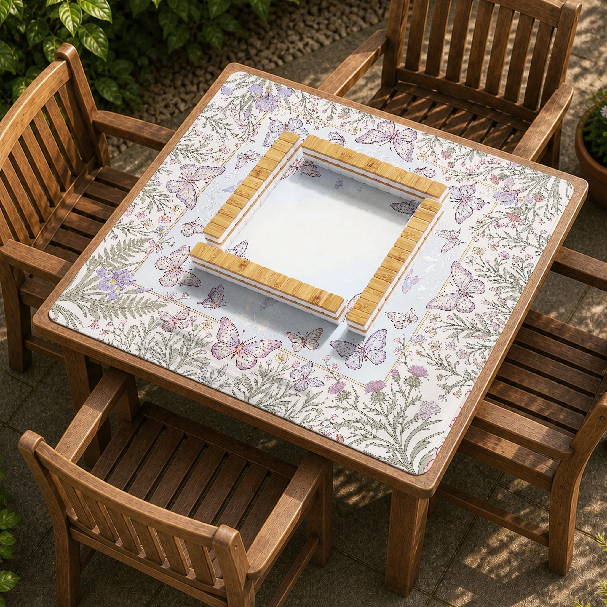 Floral Butterfly Mahjong Mat image 3