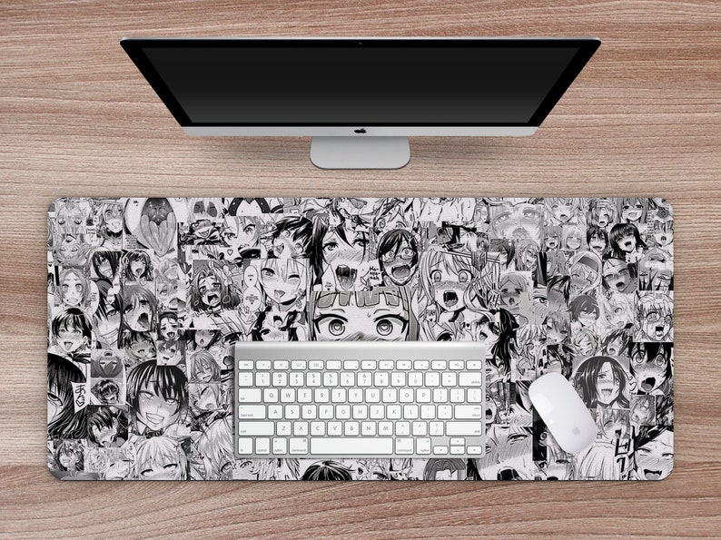 Ahegao Gaming Desk Pads Anime/manga Faces Lewd Mousepad XL Etsy