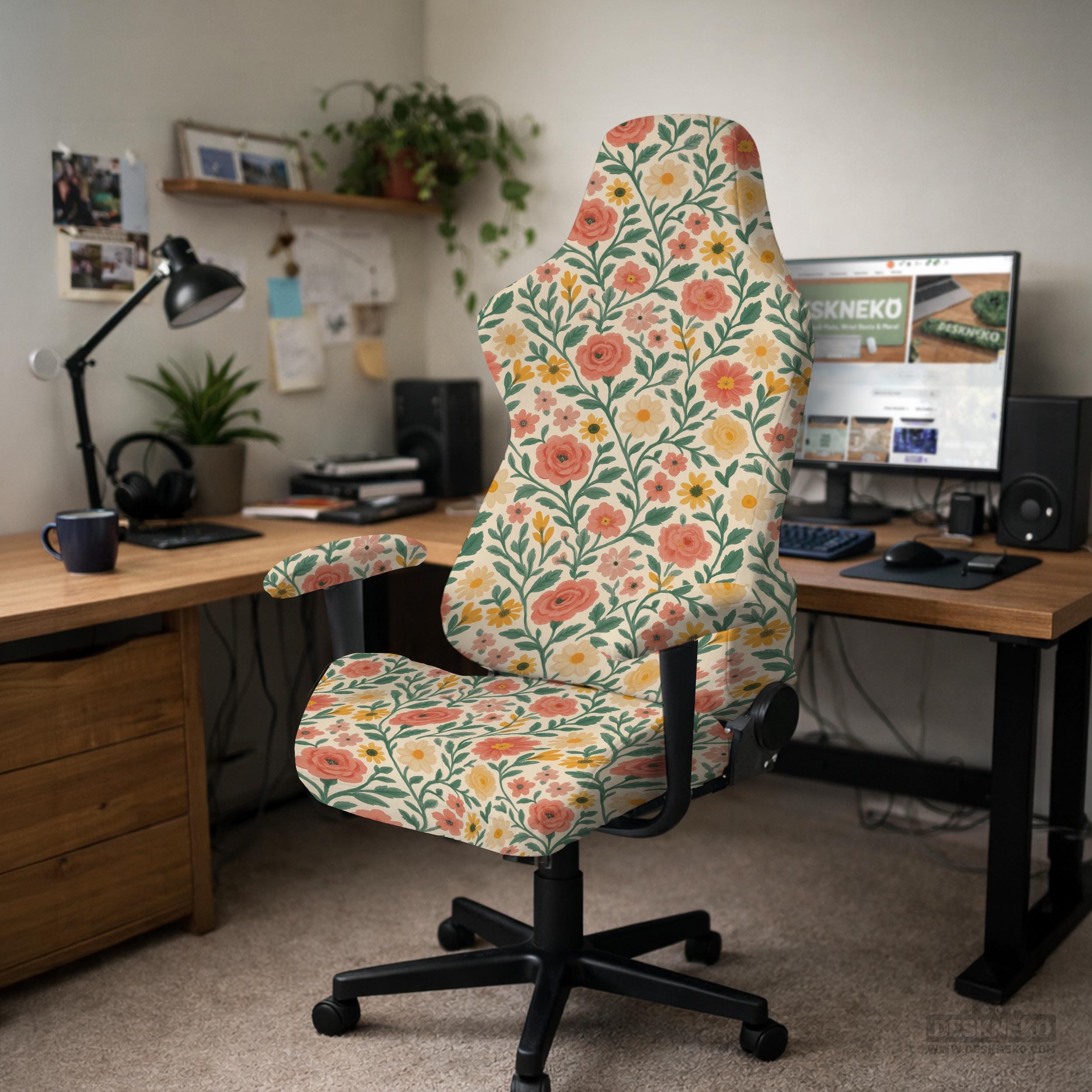 Floral Desk Chair Cover image 3