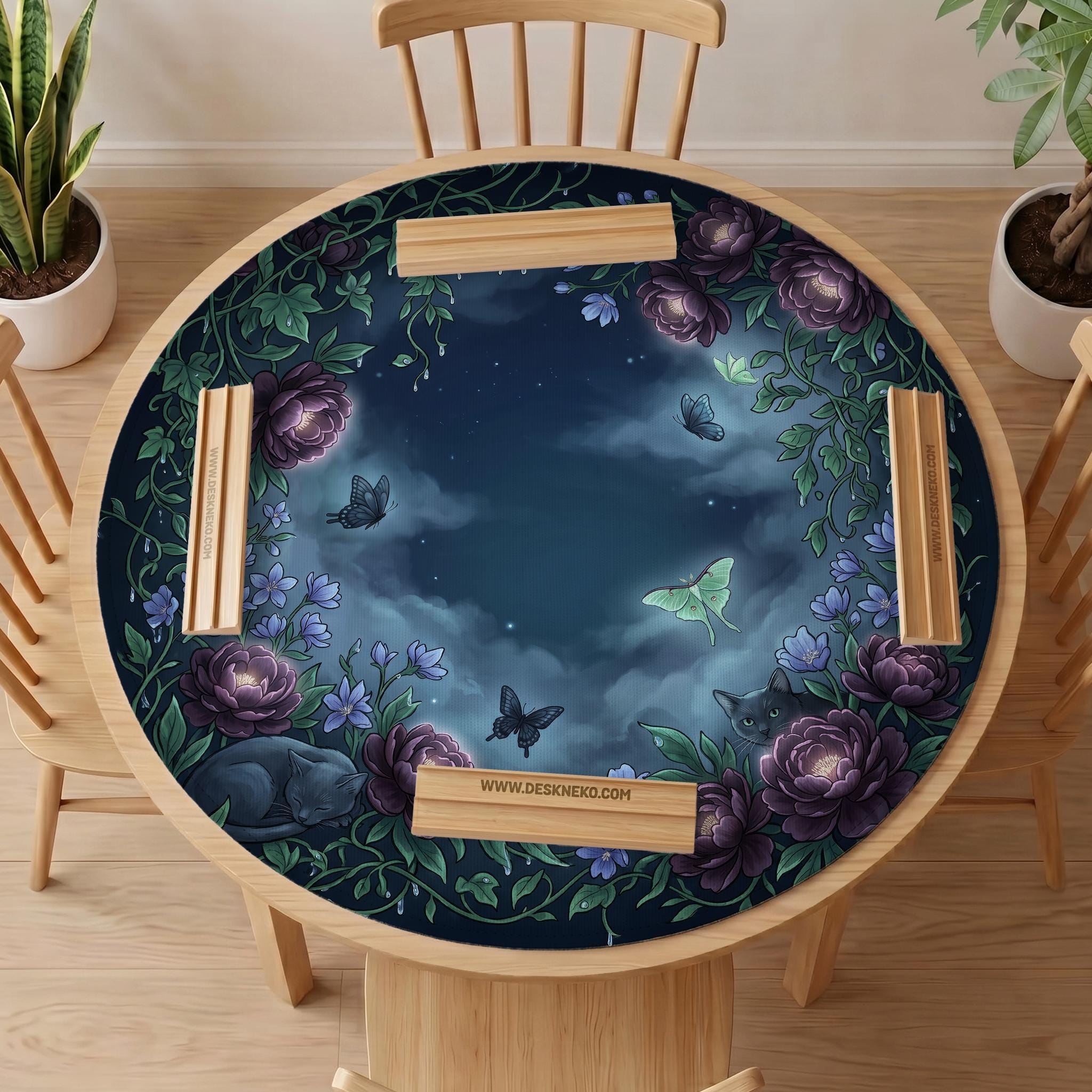 Midnight Peony Mahjong Mat image 2