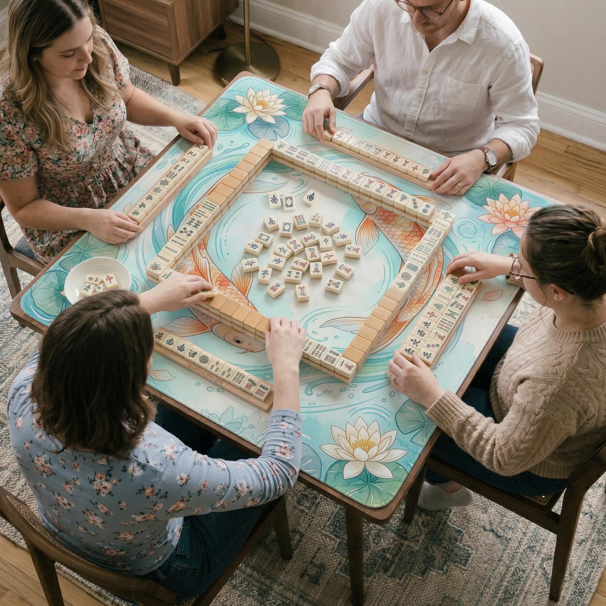 Pastel Koi Mahjong Mat image 4