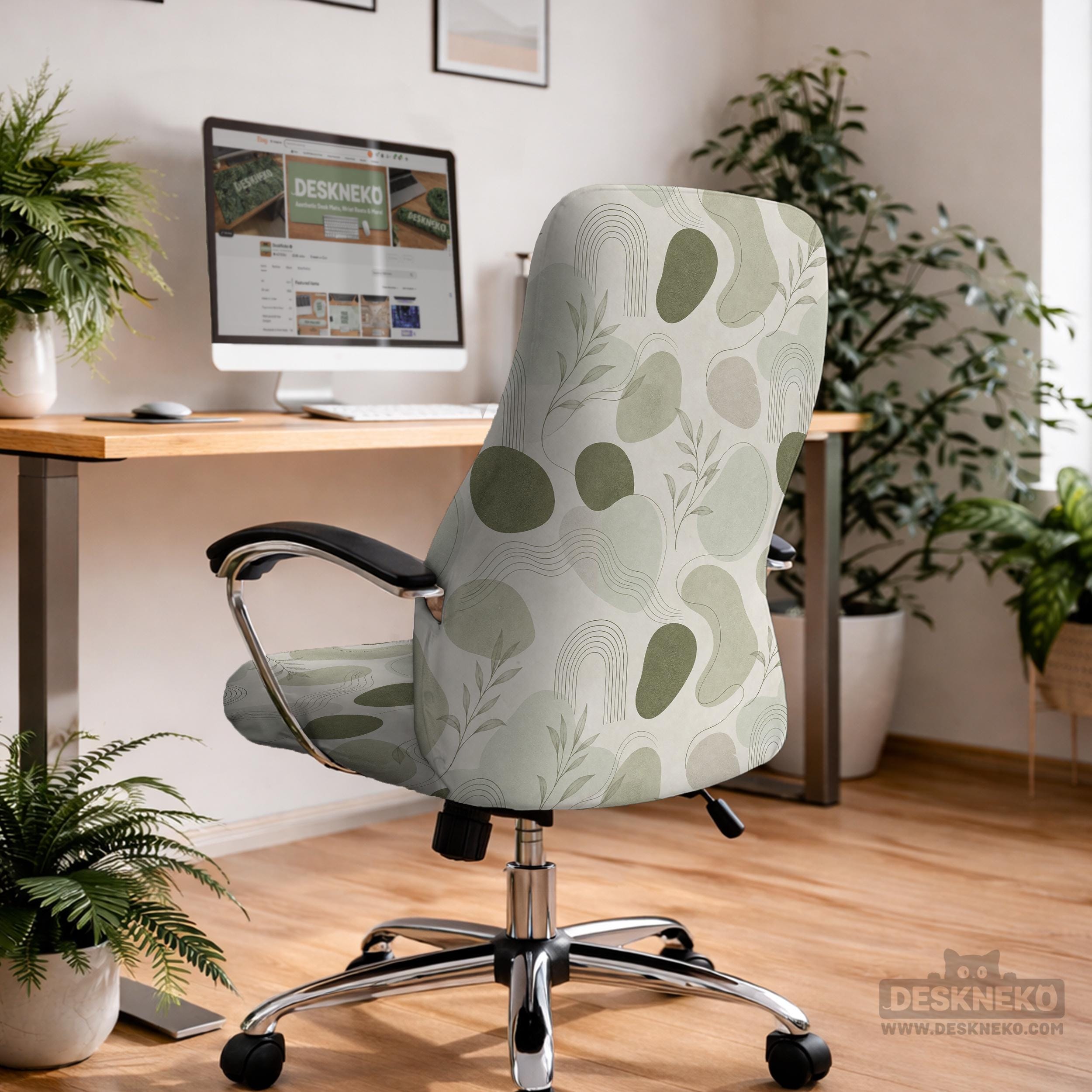 Japandi Green Chair Cover image 4