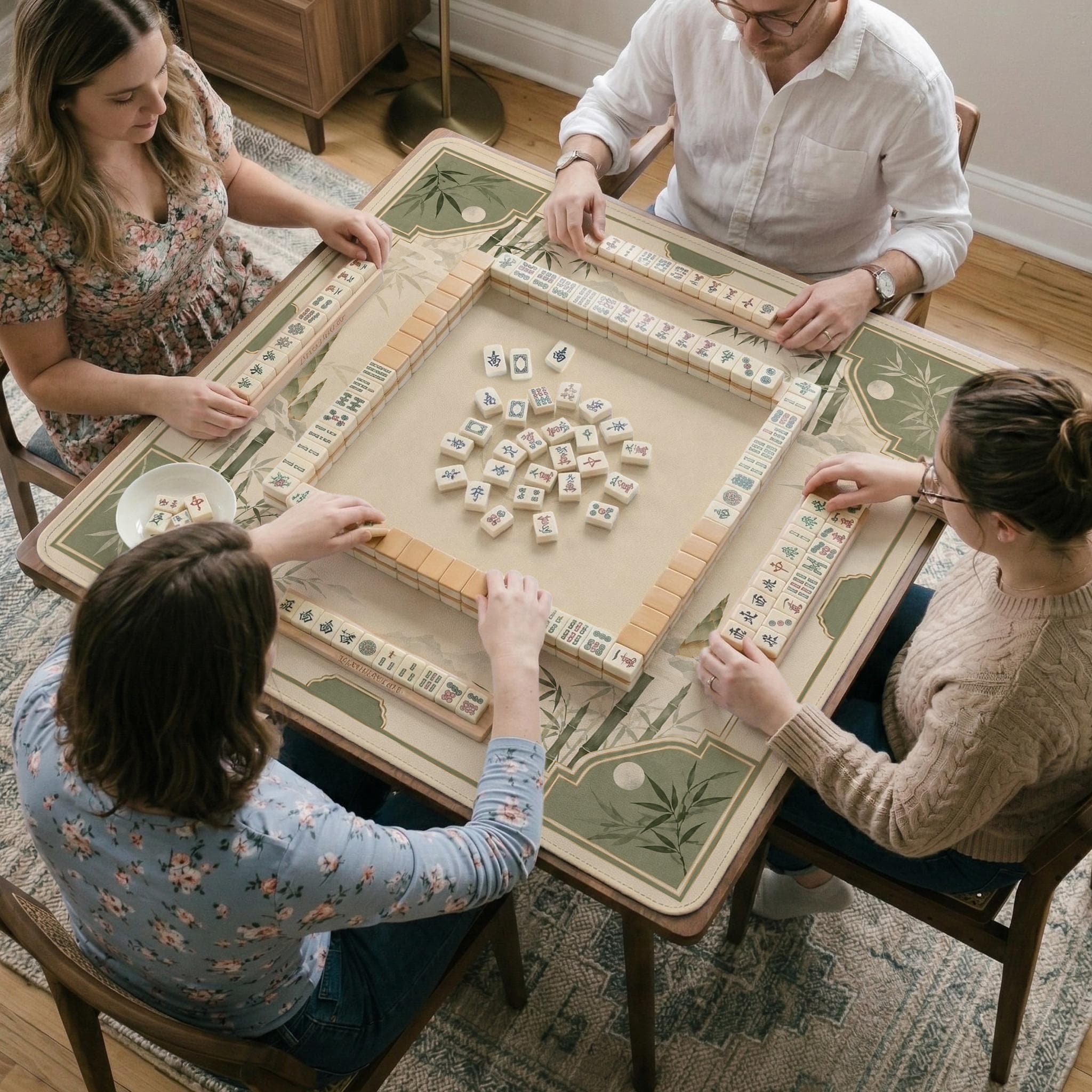 Sage Bamboo Mahjong Mat image 4
