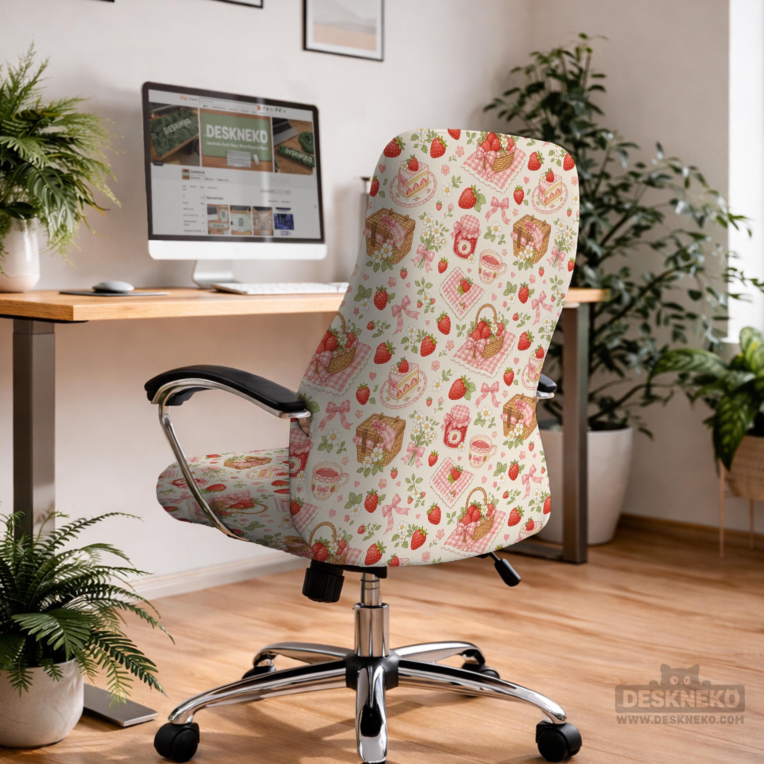 Kawaii Strawberry Chair Cover image 3