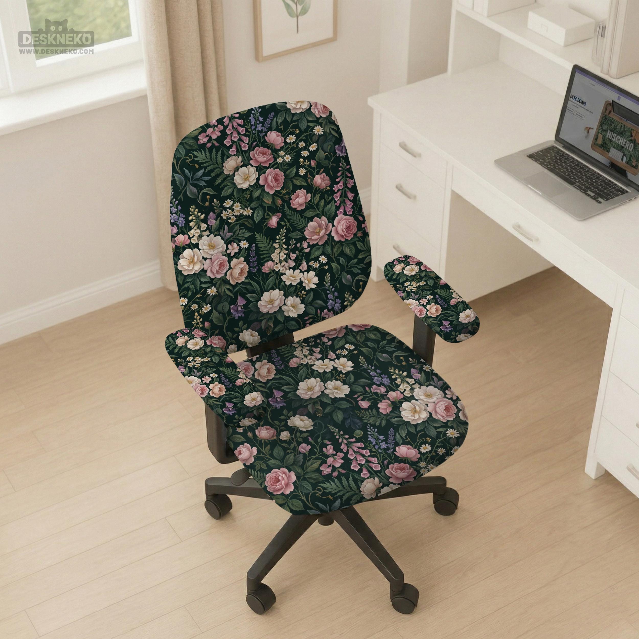 Dark Botanical Chair Cover image 2