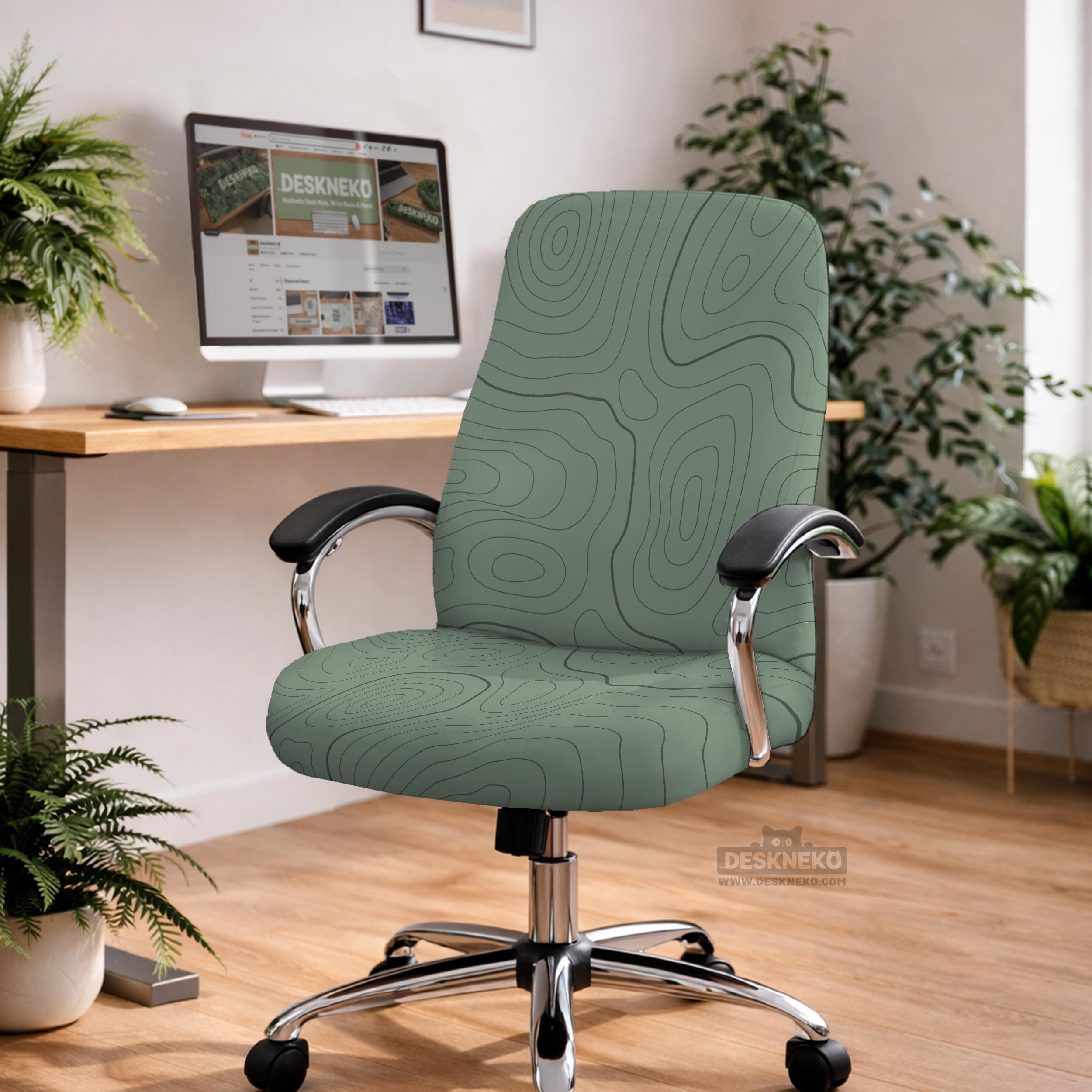Sage Topographic Chair Cover image 4