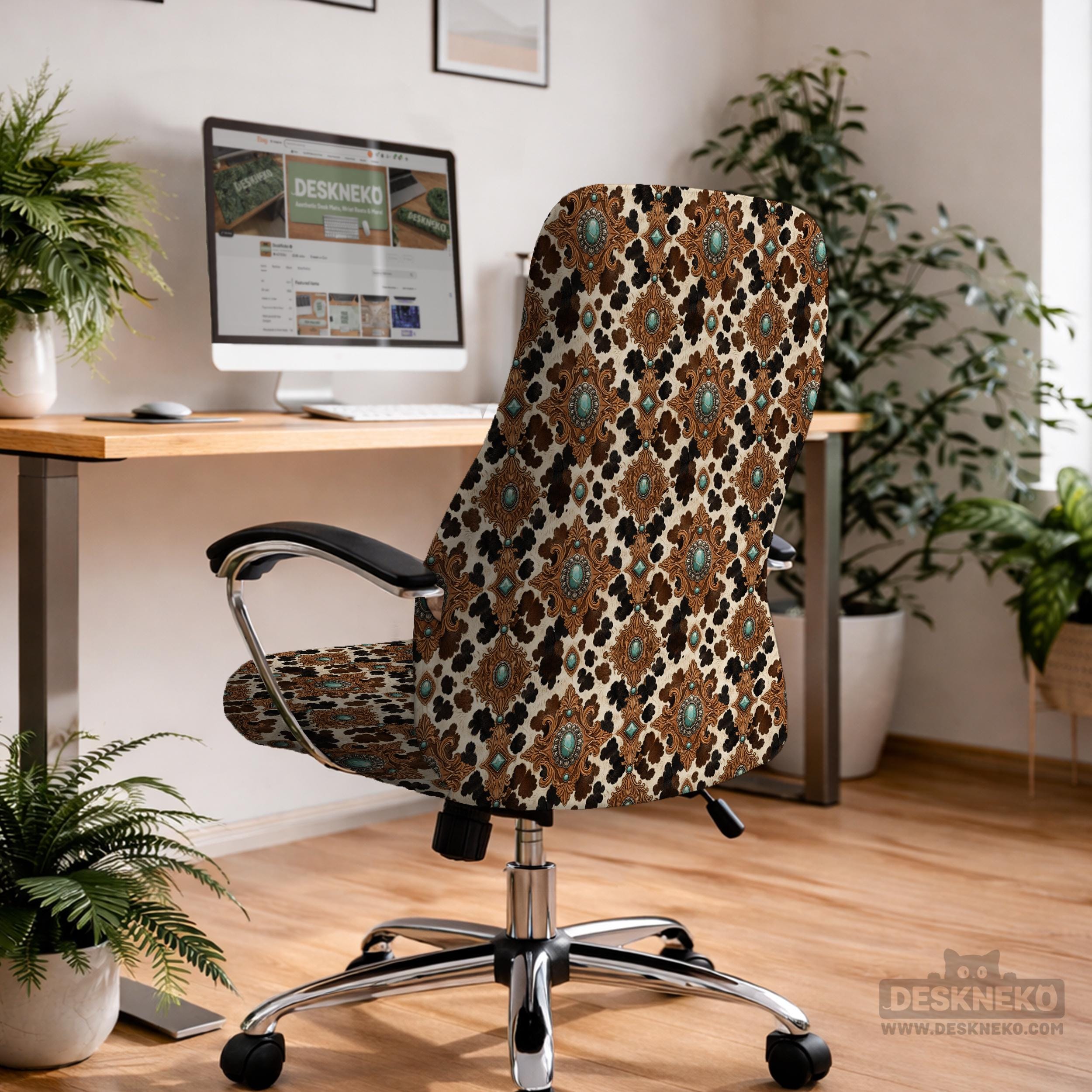 Western Cow Print Chair Cover image 3
