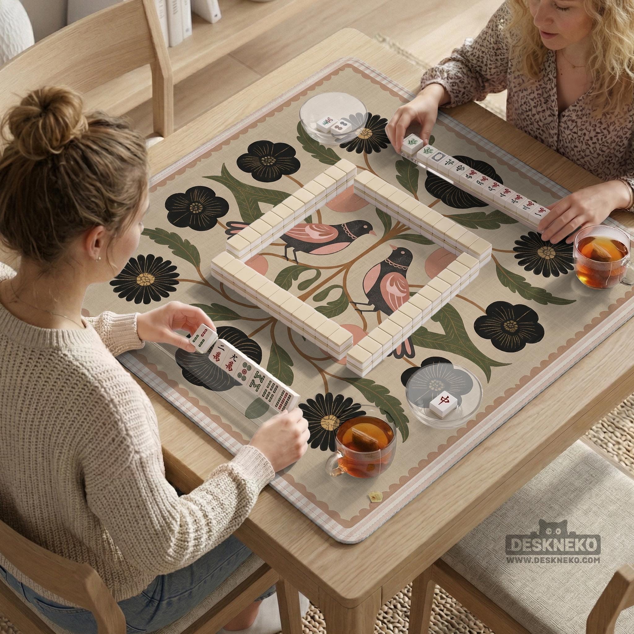 Olive Botanical Mahjong Mat image 4