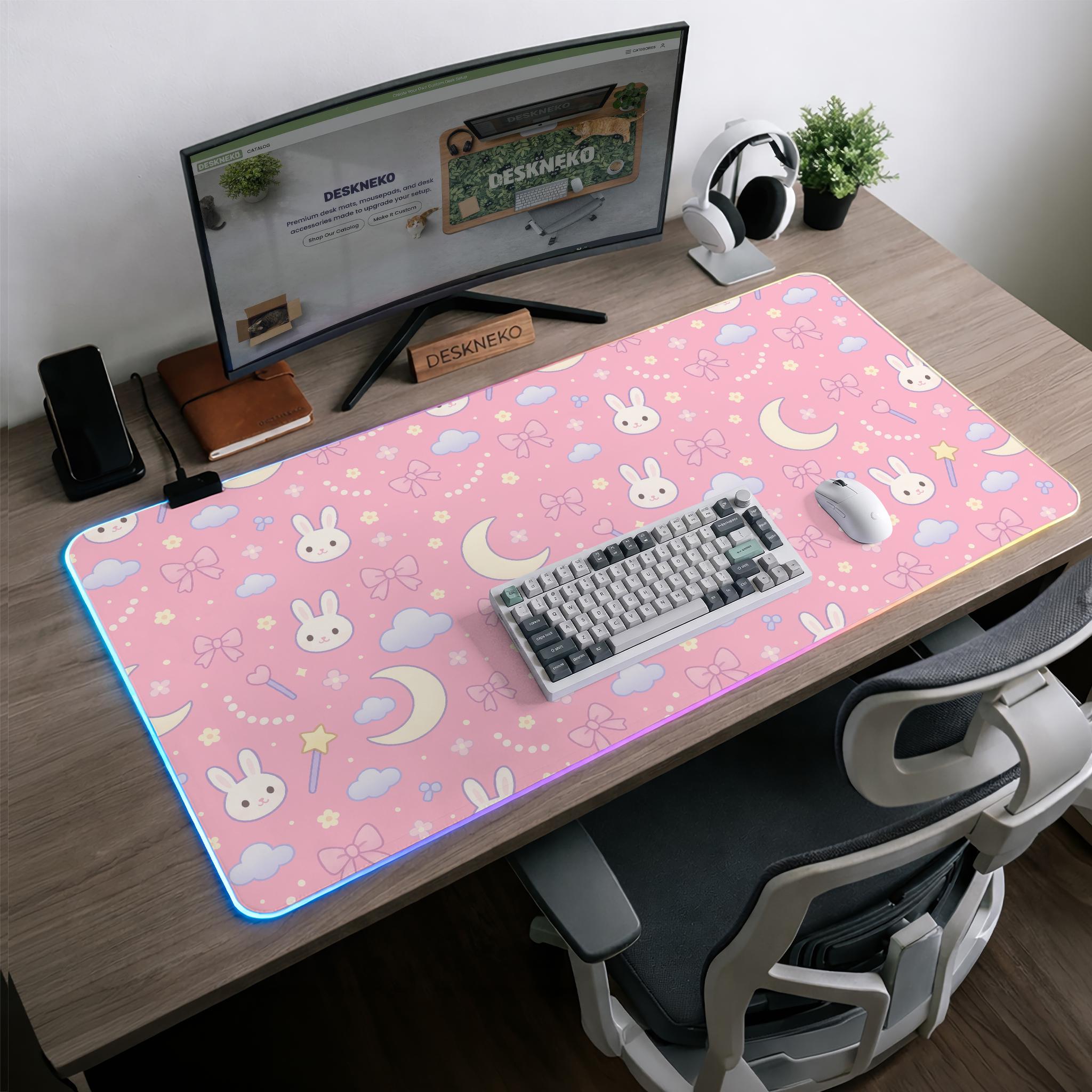 Pink Bunny Desk Mat image 3