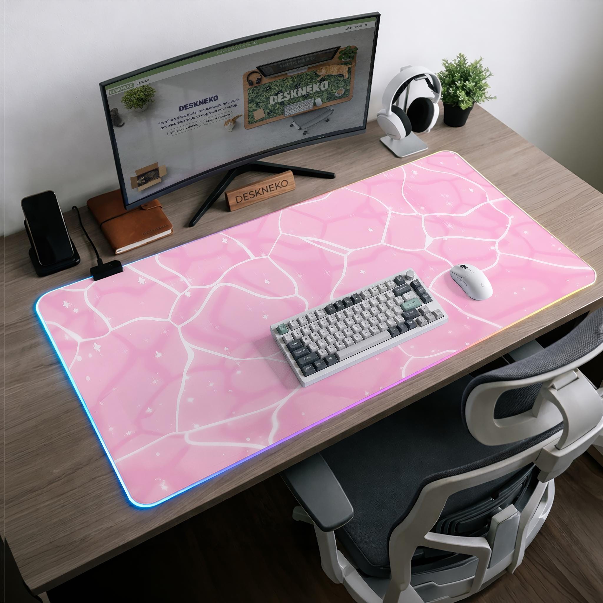 Soft Pink Cloud Desk Mat image 2
