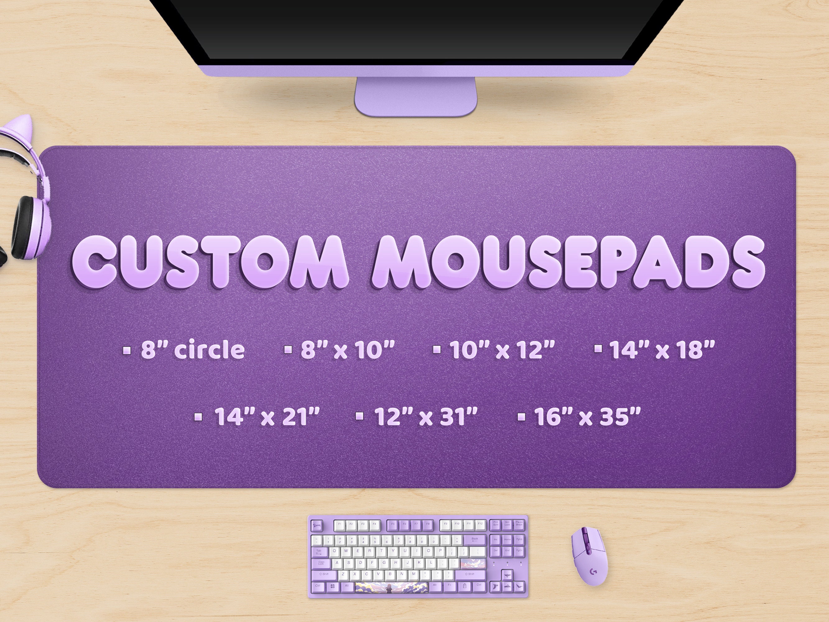 Custom Desk Mat in 6 Sizes Create Your Own Personalized - Etsy
