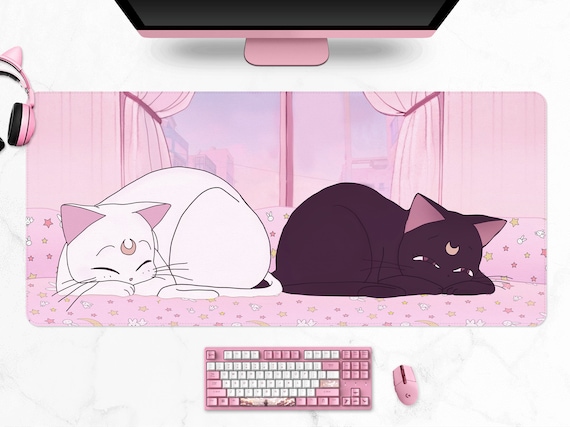 Cute Desk Accessories: Kawaii Desk Mat, Anime Mouse Pad, Large Mousepad  Pastel Pink, Anime Gifts Extra Large, Extended, Best Sellers 