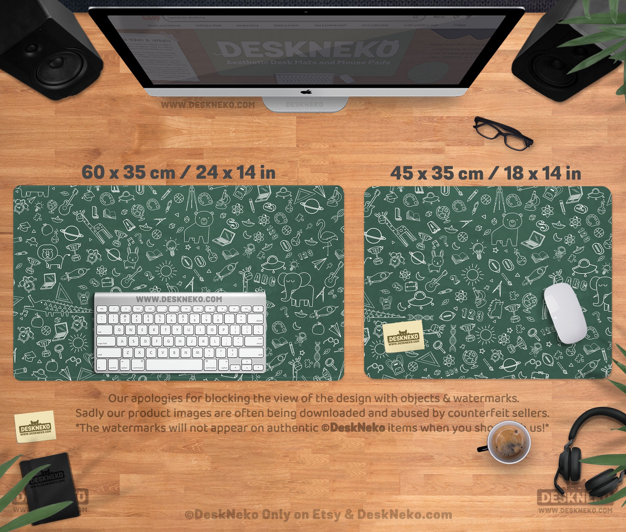 Desk Mat for Teacher, Back to School Mouse Pad, Large Table Protector ...