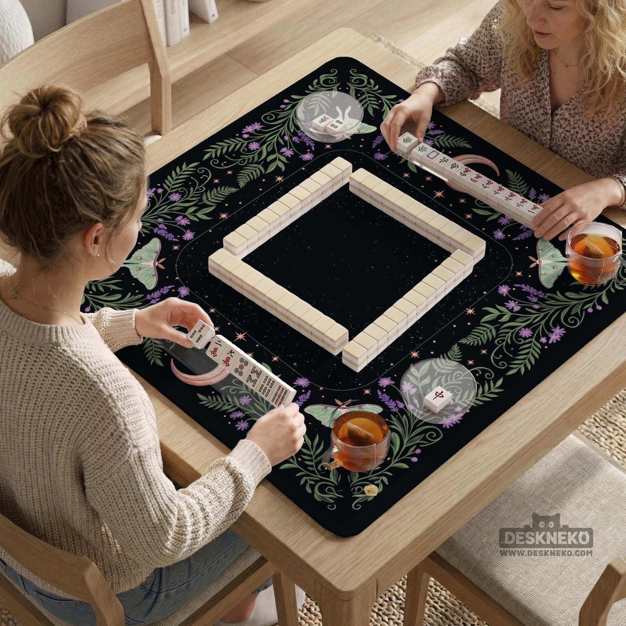 Moonlit Floral Mahjong Mat image 4