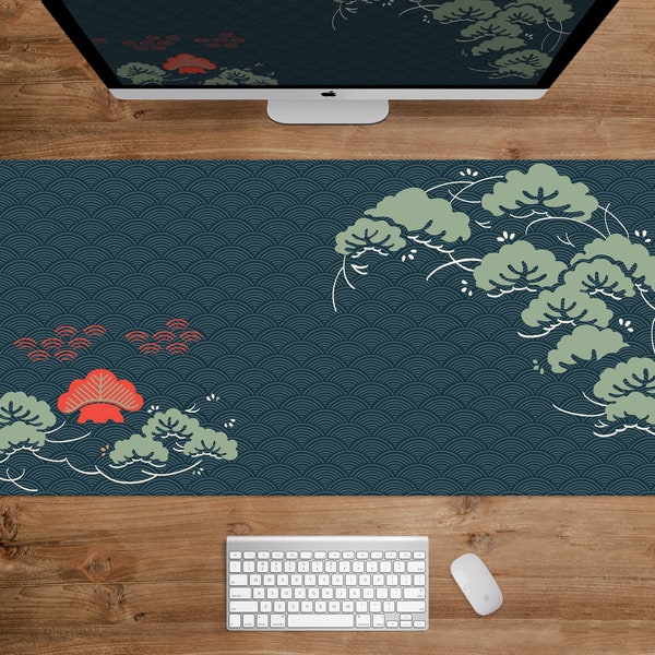 Sage Green Japanese Oriental Mousepad Etsy