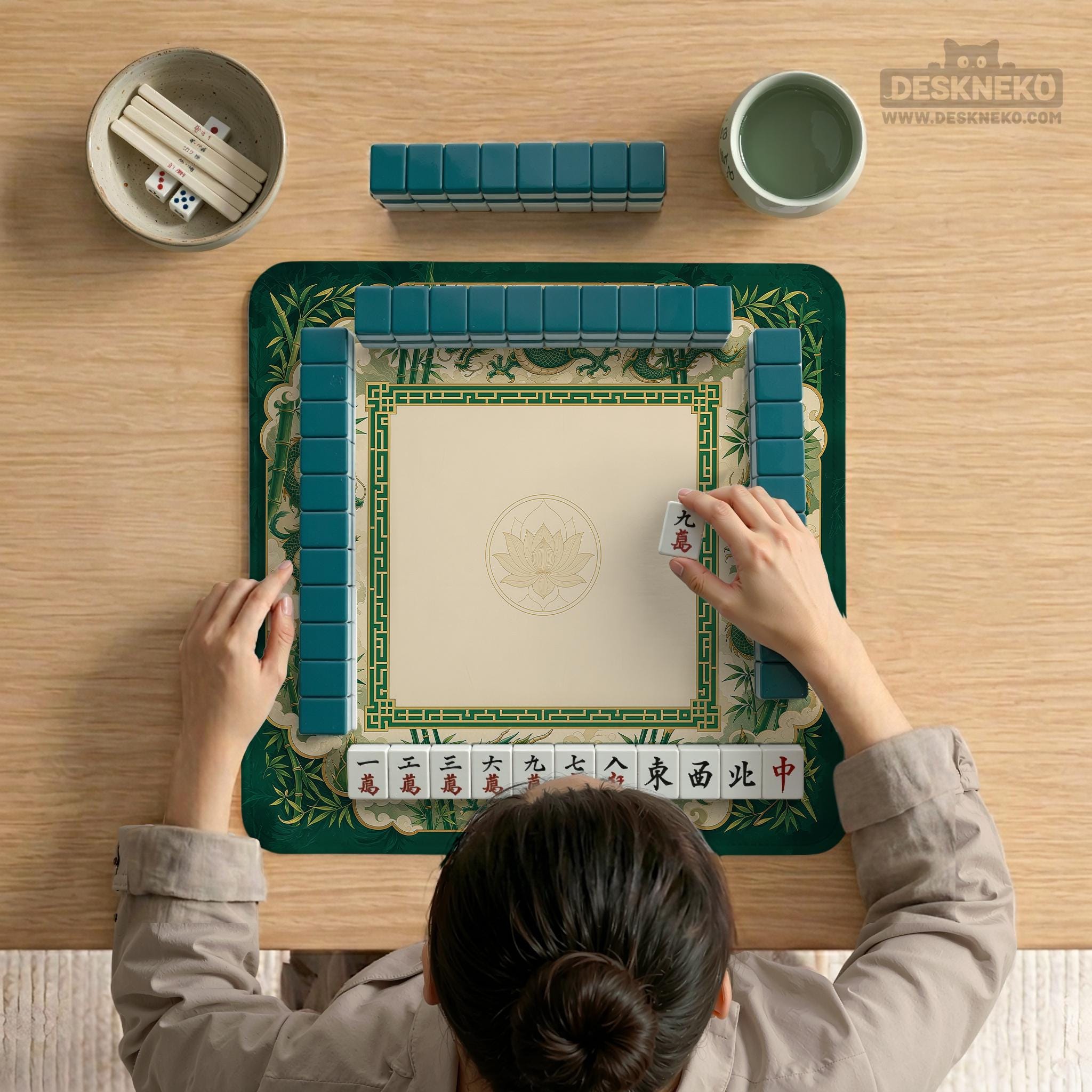 Dragon Bamboo Mahjong Mat image 2