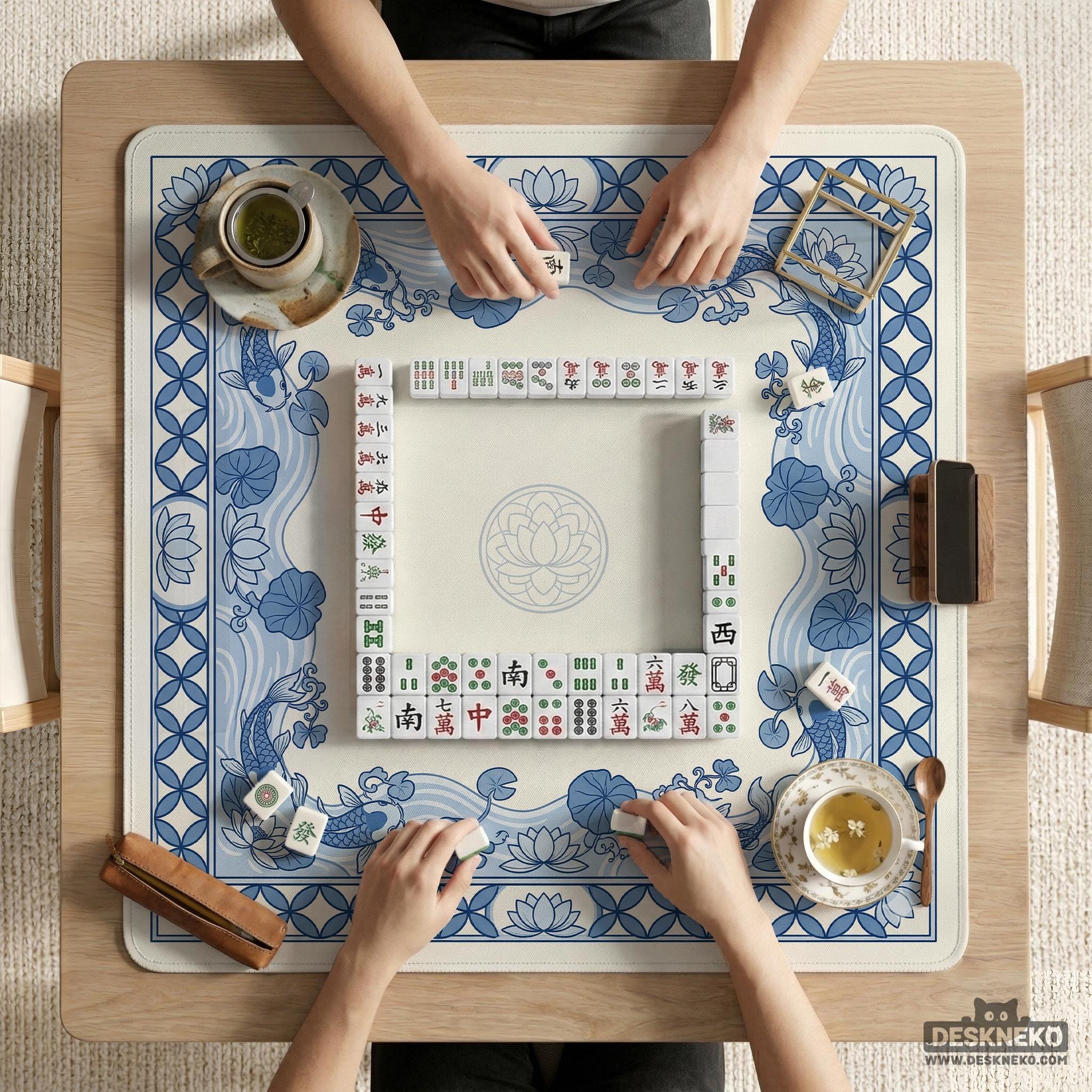 Blue Koi Mahjong Mat image 3