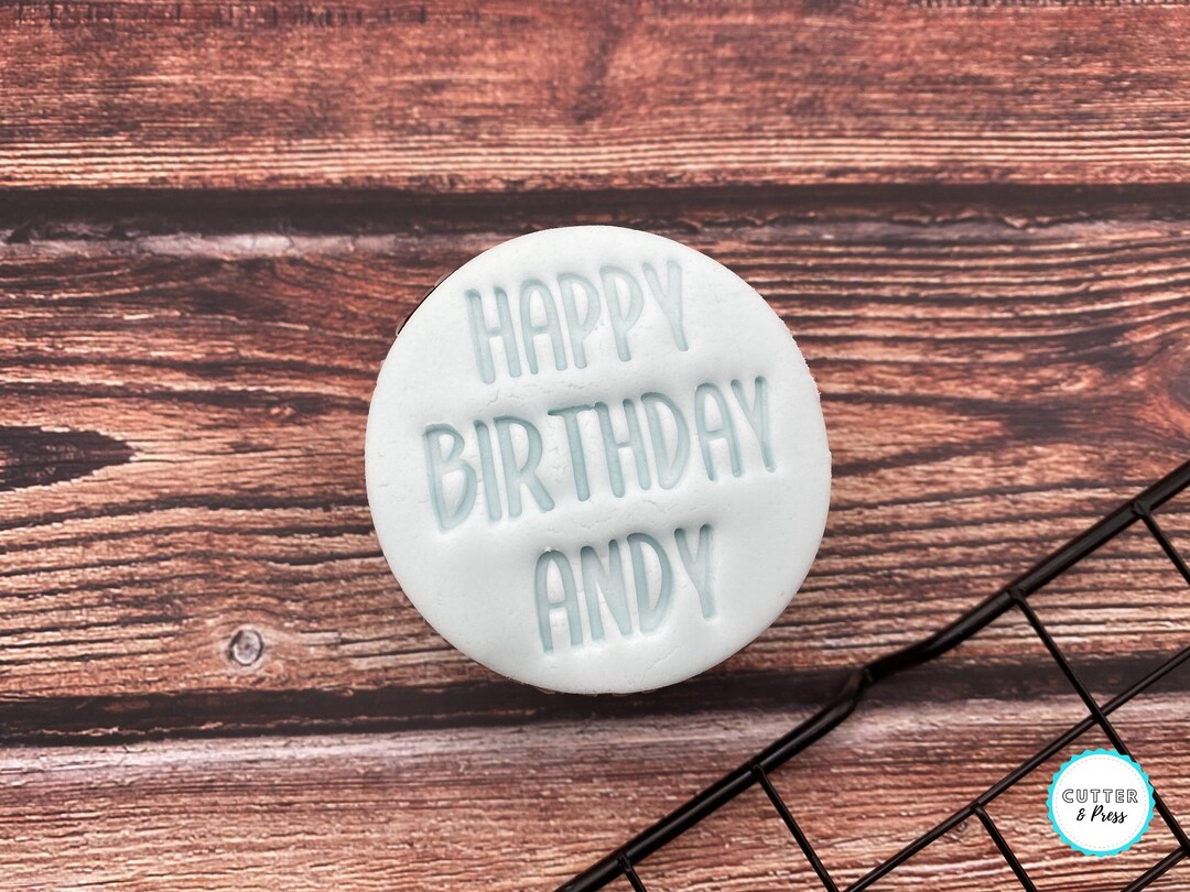 Personalised HAPPY BIRTHDAY Embosser Stamp Etsy
