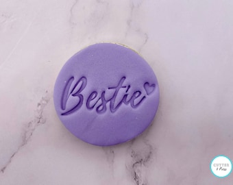 Bestie Keks Prägestempel | 3D gedruckte Kekspresse | Freundschaft Geschenk | Lustiges Geschenk für beste Freundin
