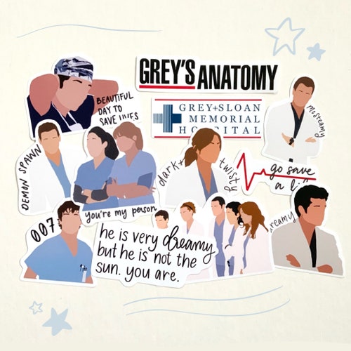 Yang and Grey Twisted Sisters Sticker Greys Anatomy Sticker | Etsy