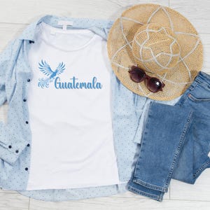 Guatemala PNG Guatemalan Flag Sublimation Design Guatemala Shirt Design Blue and White Guatemala PNG South American Pride Clipart