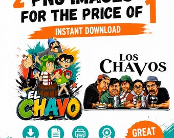 El Chavo Amigos/Friends Png, Digital Download