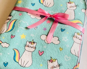 Cat Print Receiving Blanket