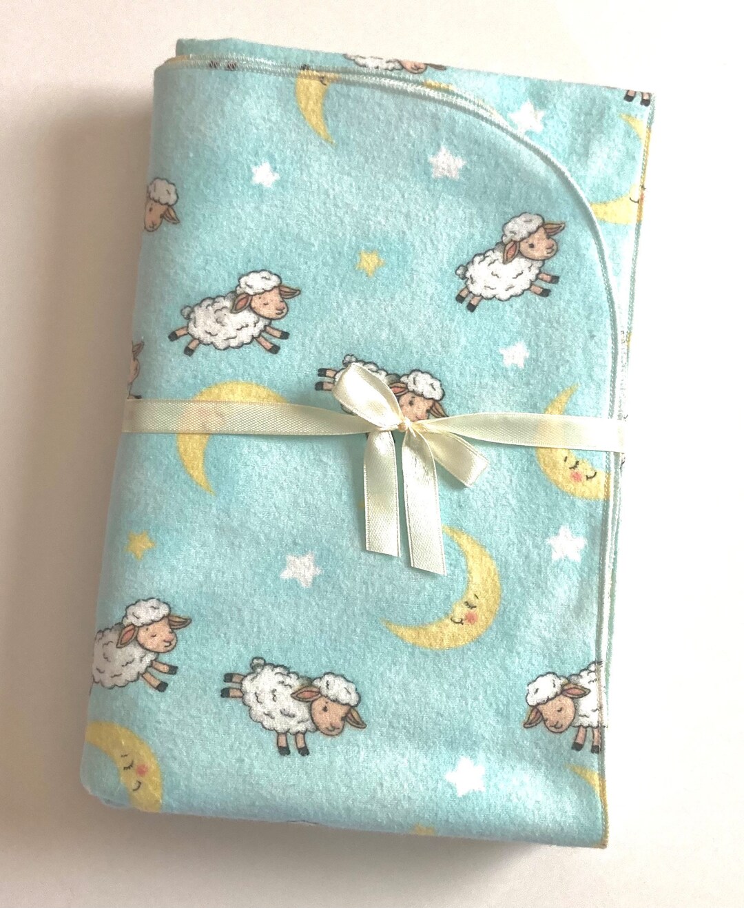 Sheep Over the Moon Swaddle Blanket XL 40x40 Gender Neutral Etsy