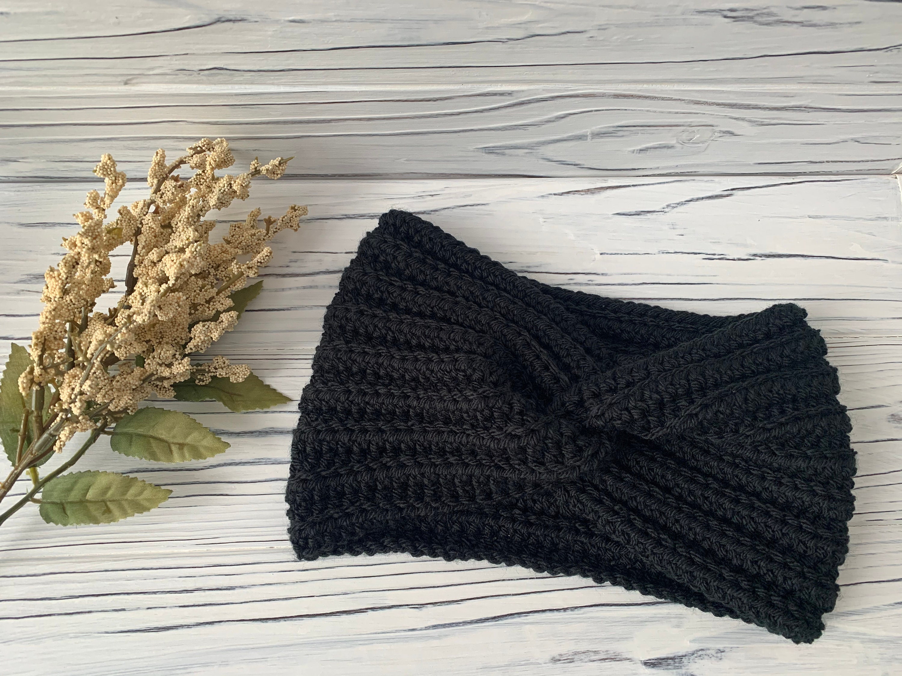 Twisted Headband Ear Warmer Crochet Ear Muffs Messy Etsy