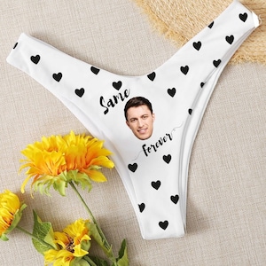 Photo  Custom Personalized Thong Panties   With Your Words Custom Printed Sexy Fun Funny Customized Panties  Lingerie