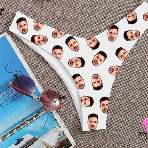 Photo Custom Personalized Thong Panties With Your Words Custom Etsy