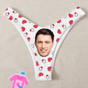 Photo  Custom Personalized Thong Panties   With Your Words Custom Printed Sexy Fun Funny Customized Panties  Lingerie