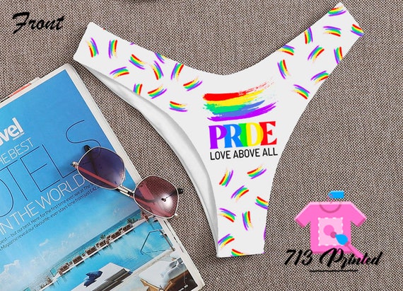 Pride Love Custom Personalized Thong Panties Reversible With Your
