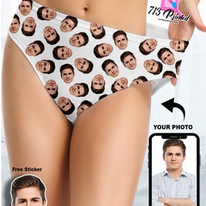 Photo  Custom Personalized Thong Panties   With Your Words Custom Printed Sexy Fun Funny Customized Panties  Lingerie