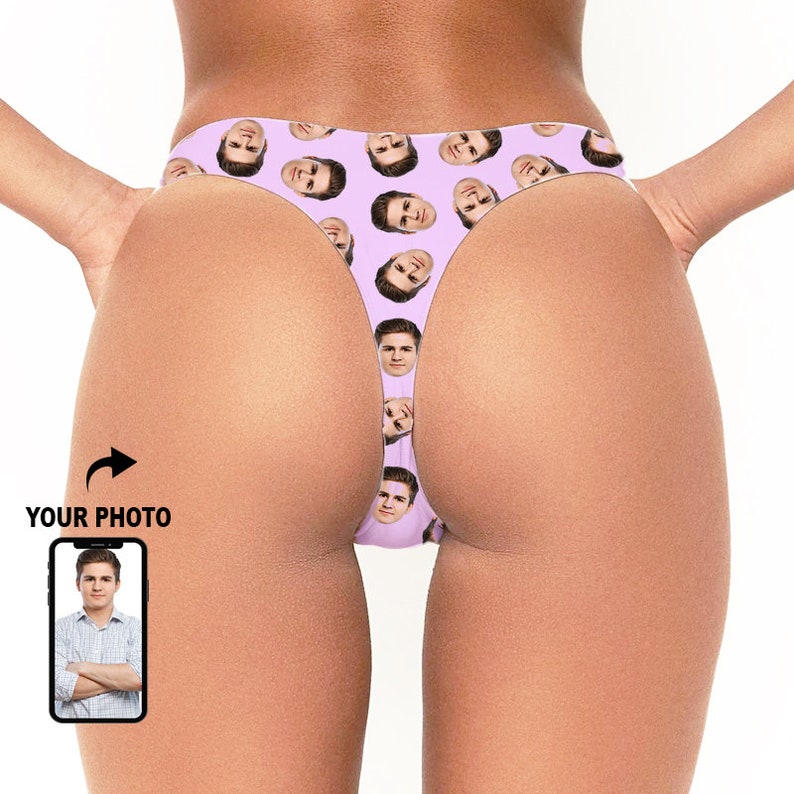 Photo Custom Personalized Thong Panties With Your Words Custom Printed Sexy Fun Funny Customized Panties Lingerie image 7