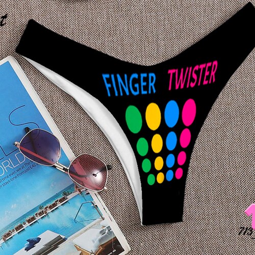 Photo Custom Personalized Thong Panties With Your Words Custom Etsy