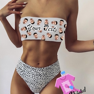 Top Foto Text Bandeau Geschenk Front Bachelorette Party Sommer Geschenk Frau Mode Dessous