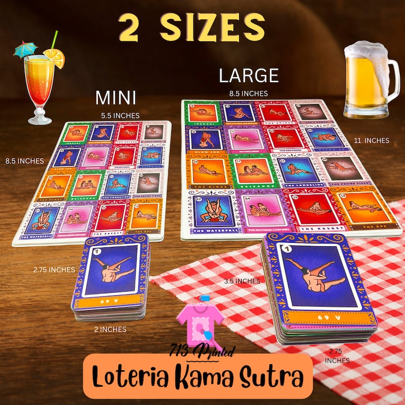 Loteria Kama Sutra Kama Sutra Bingo 54 Positions Cards Water - Etsy