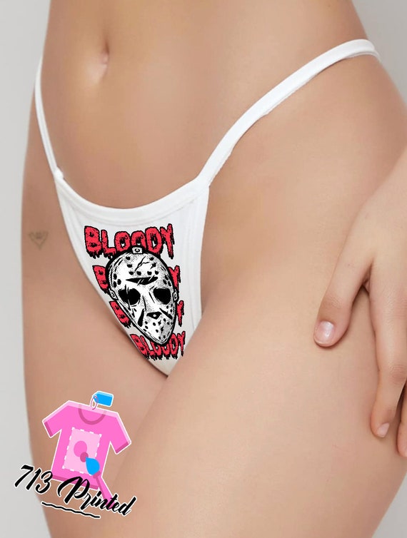 Bloody Design Thong Panties With Your Custom Printed Sexy Fun Funny  Customized Panty Thong Lingerie -  Denmark