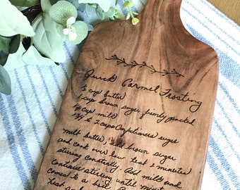 Handwritten Recipe Engraved on Cutting Board | Personalized Cutting Board | Custom Mother's Day Gift