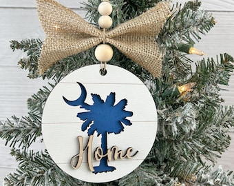 South Carolina Christmas Ornament | Palmetto State Christmas Ornament | Home