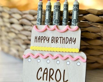 Personalized Birthday Cake Money Holder